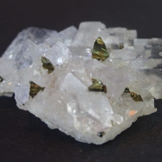 Quartz, Fluorine, Chalcopyrite de Montroc, Tarn.