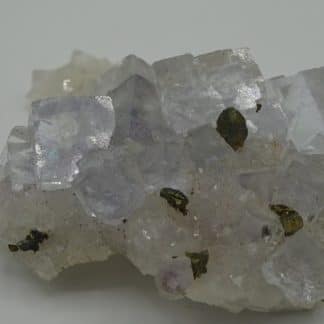 Quartz, Fluorine et Chalcopyrite de Montroc (Mont-Roc), Tarn.