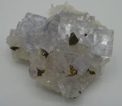 Quartz, Fluorine, Chalcopyrite de Montroc, Tarn.