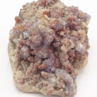 Fluorite violette sur calcite, carrière d'Artenberg, Steinach, Allemagne.