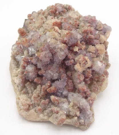 Fluorite violette sur calcite, carrière d'Artenberg, Steinach, Allemagne.