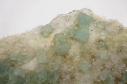 Fluorite verte sur quartz, Fiesch, Goms, Valais, Suisse.