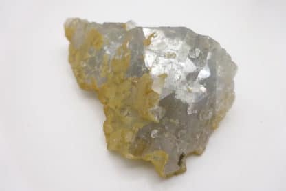 Fluorine bleue, quartz et chalcopyrite, mine du Burc, Le Burg, Tarn.