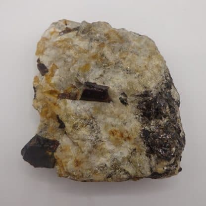 Staurolite et Disthène sur Paragonite, Pizzo Forno, Tessin, Suisse.