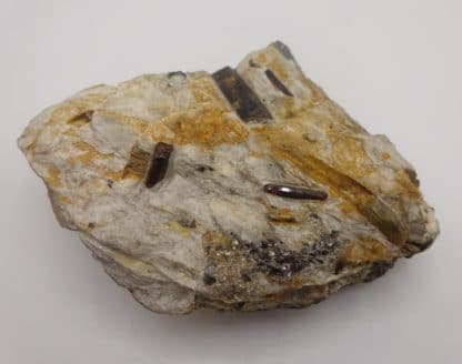 Staurolite et Disthène sur Paragonite, Pizzo Forno, Tessin, Suisse.