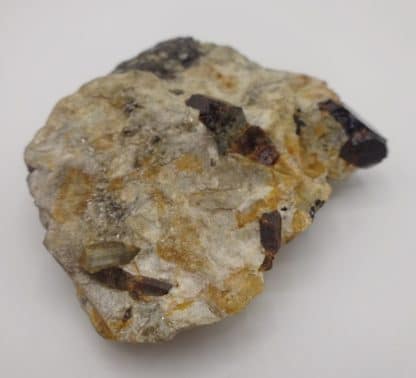 Staurolite et Disthène sur Paragonite, Pizzo Forno, Tessin, Suisse.