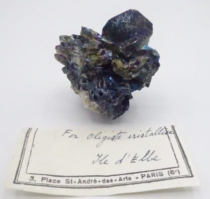 Fer oligiste cristallisé (hématite), Ile d’Elbe, Italie.