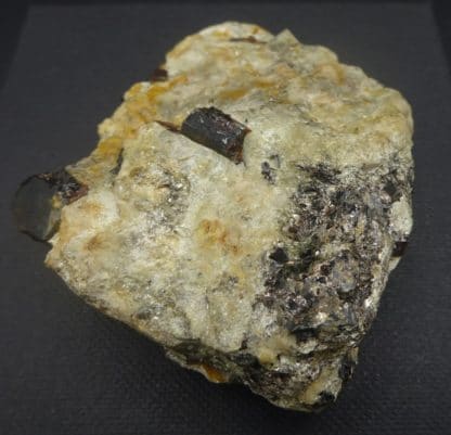 Staurolite et Disthène sur Paragonite, Pizzo Forno, Tessin, Suisse.