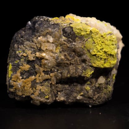 Cérusite et Pyromorphite sur Galène, L'Argentolle, Saint-Prix, Morvan.