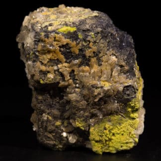 Cérusite et Pyromorphite sur Galène, L'Argentolle, Saint-Prix, Morvan.