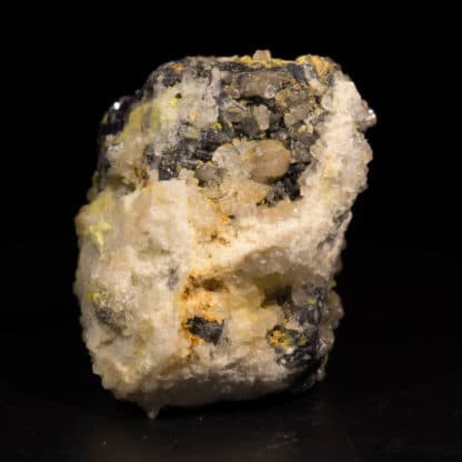 Cérusite et Pyromorphite sur Galène, L'Argentolle, Saint-Prix, Morvan.