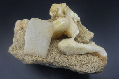 Stilbite, Calcite, Berufjord, Djúpavogshreppur, Eastern Region, Islande.