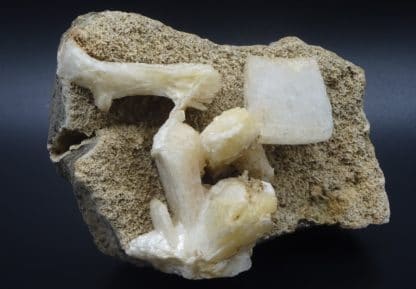 Stilbite, Calcite, Berufjord, Djúpavogshreppur, Eastern Region, Islande.