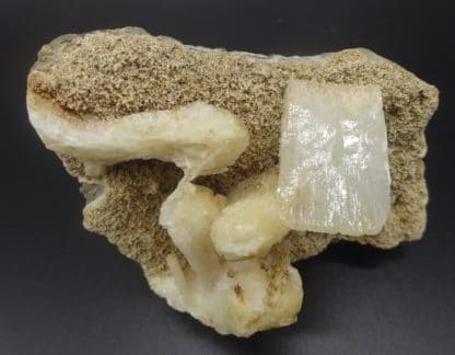 Stilbite, Calcite, Berufjord, Djúpavogshreppur, Eastern Region, Islande.