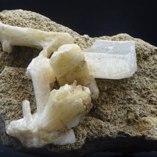 Stilbite, Calcite, Berufjord, Djúpavogshreppur, Eastern Region, Islande.