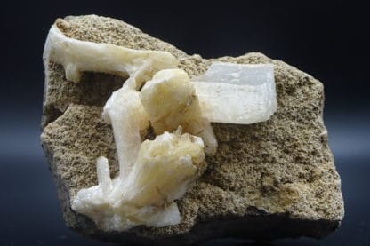 Stilbite, Calcite, Berufjord, Djúpavogshreppur, Eastern Region, Islande.