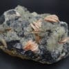 Cérusite et Baryte sur Galène, Mibladen, Maroc.