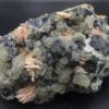 Cérusite et Baryte sur Galène, Mibladen, Maroc.