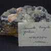 Cérusite et Baryte sur Galène, Mibladen, Maroc.