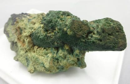 Azurite pseudomorphosée en malachite, Tsumeb, Namibie.