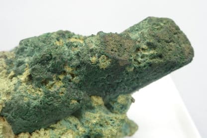 Azurite pseudomorphosée en malachite, Tsumeb, Namibie.