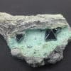 Cuprite sur chrysocolle, mine de Mashamba, Katanga, Congo.