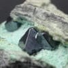 Cuprite sur chrysocolle, mine de Mashamba, Katanga, Congo.