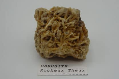 Cérusite, Le Rocheux, Oneux, Theux, Verviers, Liège, Belgique.