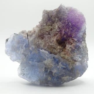 Fluorite bicolore, carrière du Boltry, Seilles, Belgique.