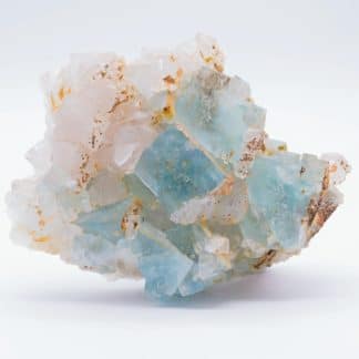 Fluorine bleue et quartz, Mine du Burc, Burg, Tarn.