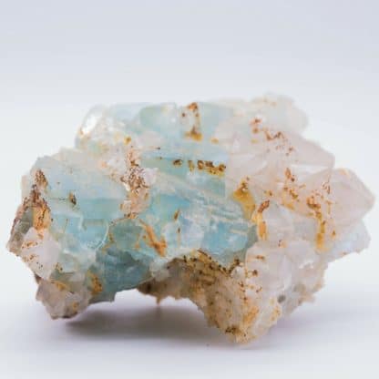 Fluorine bleue et quartz, Mine du Burc, Burg, Tarn.
