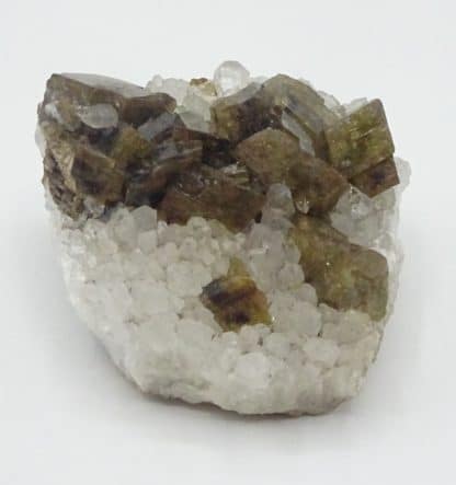 Sidérite sur quartz de Neudorf, Saxe, Allemagne.