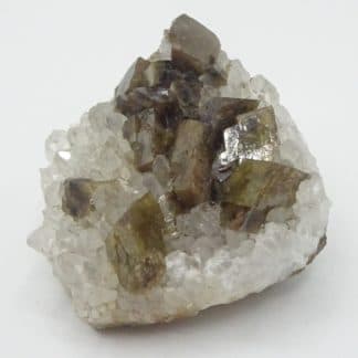 Sidérite sur quartz de Neudorf, Saxe, Allemagne.