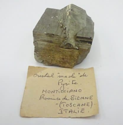 Pyrite maclée, Monticciano, Sienne, Toscane, Italie