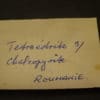 Tetraédrite et Chalcopyrite, Mine de Boldut, Roumanie.