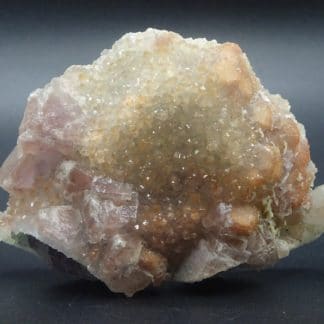 Fluorite et Quartz sur Fluorite massive, Fontsante, Var.