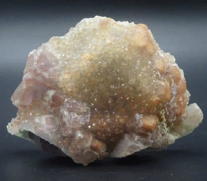 Fluorite et Quartz sur Fluorite massive, Fontsante, Var.