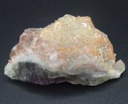 Fluorite et Quartz sur Fluorite massive, Fontsante, Var.