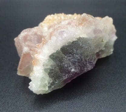 Fluorite et Quartz sur Fluorite massive, Fontsante, Var.