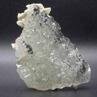 Calcite et Blende sur Fluorite incolore, Filon Blanc, Fontsante, Var.