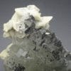 Calcite et Blende sur Fluorite incolore, Filon Blanc, Fontsante, Var.
