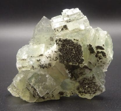 Fluorite verte, pyrite et quartz, filon blanc, Fontsante, Var.