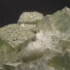 Fluorite verte, pyrite et quartz, filon blanc, Fontsante, Var.