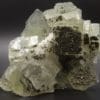 Fluorite verte, pyrite et quartz, filon blanc, Fontsante, Var.