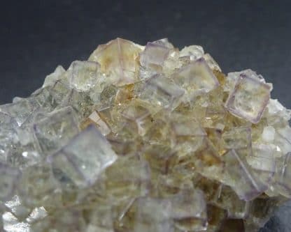 Fluorite cubique transparente, mine de Fontsante, Tanneron, Var.