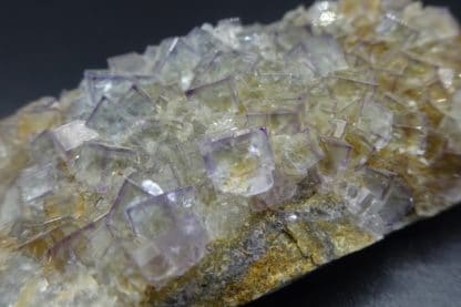 Fluorite cubique transparente, mine de Fontsante, Tanneron, Var.