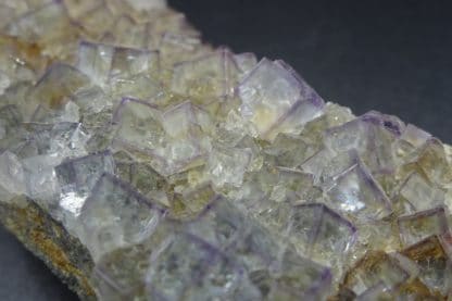 Fluorite cubique transparente, mine de Fontsante, Tanneron, Var.