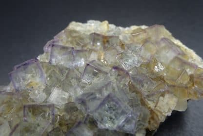 Fluorite cubique transparente, mine de Fontsante, Tanneron, Var.