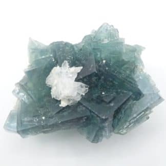 Barytine sur Fluorite verte, filon du Figuier, mine de Fontsante, Var.