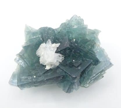 Barytine sur Fluorite verte, filon du Figuier, mine de Fontsante, Var.